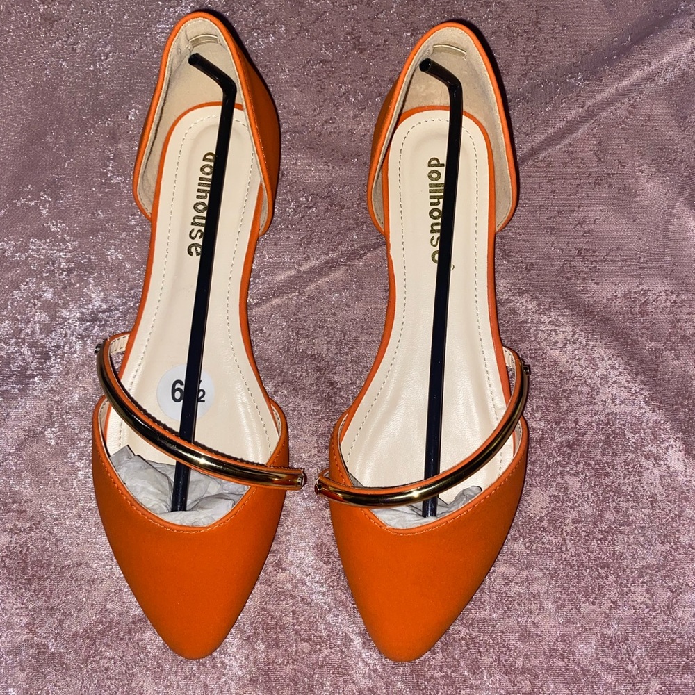 Dollhouse Women's Orange Flats